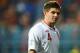 PODGORICA, MONTENEGRO - MARCH 26: Steven Gerrard of England looks on during the FIFA 2014 World Cup Qualifier Group H match between Montenegro and England at City Stadium on March 26, 2013 in Podgorica, Montenegro. (Photo by Michael Regan/Getty Images)