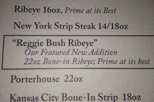 Welcome to Detroit: Steakhouse Adds 'Reggie Bush Ribeye' to Menu