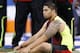 INDIANAPOLIS, IN - FEBRUARY 25: Manti Te'o of Notre Dame gets ready to run the 40-yard dash during the 2013 NFL Combine at Lucas Oil Stadium on February 25, 2013 in Indianapolis, Indiana. (Photo by Joe Robbins/Getty Images)