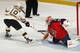 SUNRISE, FL - JANUARY 16: Goaltender Scott Clemmensen #30 of the Florida Panthers stops a shot by Tyler Seguin #19 of the Boston Bruins during a shoot-out on January 16, 2012 at the BankAtlantic Center in Sunrise, Florida. The Bruins defeated the Panthers 3-2 in a shoot-out. (Photo by Joel Auerbach/Getty Images)