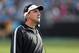 CHARLOTTE, NC - DECEMBER 23: Head coach Dennis Allen of the Oakland Raiders watches on from the sidelines during their game against the Carolina Panthers at Bank of America Stadium on December 23, 2012 in Charlotte, North Carolina. (Photo by Streeter Lecka/Getty Images)