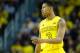 March 10, 2013; Ann Arbor, MI, USA; Michigan Wolverines guard Trey Burke (3) reacts during the game against the Indiana Hoosiers at Crisler Center. Mandatory Credit: Rick Osentoski-USA TODAY Sports