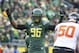 Nov 26, 2011; Eugene, OR, USA; Oregon Ducks defensive end Dion Jordan (96) against the Oregon State Beavers during the second half at Autzen Stadium. Mandatory Credit: Jim Z. Rider-USA TODAY Sports