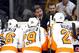 PITTSBURGH, PA - FEBRUARY 20: Peter Laviolette of the Pittsburgh Penguins talks to his team during a time out against the Pittsburgh Penguins at Consol Energy Center on February 20, 2013 in Pittsburgh, Pennsylvania. (Photo by Justin K. Aller/Getty Images)