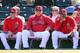 TEMPE, AZ - FEBRUARY 27: Manager Mike Scioscia (C) of the Los Angeles Angels looks on during the spring training game against the San Francisco Giants at Tempe Diablo Stadium on February 27, 2013 in Tempe, Arizona. (Photo by Christian Petersen/Getty Images)