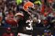 CLEVELAND, OH - DECEMBER 16: Running back Trent Richardson #33 of the Cleveland Browns celebrates after scoring a touchdown against the Washington Redskins at Cleveland Browns Stadium on December 16, 2012 in Cleveland, Ohio. (Photo by Matt Sullivan/Getty Images)