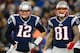 FOXBORO, MA - JANUARY 20: Tom Brady #12 of the New England Patriots reacts after a play against the Baltimore Ravens in the first quarter during the 2013 AFC Championship game at Gillette Stadium on January 20, 2013 in Foxboro, Massachusetts. (Photo by Jim Rogash/Getty Images)
