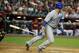 PHOENIX, AZ - SEPTEMBER 30: Anthony Rizzo #44 of the Chicago Cubs lines a double to the outfield against the Arizona Diamondbacks during a MLB game at Chase Field on September 30, 2012 in Phoenix, Arizona. (Photo by Ralph Freso/Getty Images)