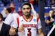 LEXINGTON, KY - MARCH 23: Peyton Siva #3 of the Louisville Cardinals gestures as he walks off the court after defeating the Colorado State Rams during the third round of the 2013 NCAA Men's Basketball Tournament at Rupp Arena on March 23, 2013 in Lexington, Kentucky. (Photo by Kevin C. Cox/Getty Images)
