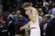Mar 28, 2013; Washington, D.C., USA; Indiana Hoosiers forward Cody Zeller (40) walks off the court after losing to the Syracuse Orange 61-50 in the semifinals of the East regional of the 2013 NCAA tournament at the Verizon Center. Mandatory Credit: Geoff Burke-USA TODAY Sports