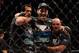 July 11, 2012; San Jose, CA, USA; Chris Weidman (center) celebrates with his team after defeating Mark Munoz (not pictured) in the middleweight bout of the UFC on Fuel TV at HP Pavilion. Mandatory Credit: Kyle Terada-USA TODAY Sports