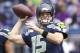 SEATTLE, WA - NOVEMBER 04: Matt Flynn #15 of the Seattle Seahawks warms up before a game against the Minnesota Vikings at CenturyLink Field on November 4, 2012 in Seattle, Washington. (Photo by Stephen Brashear/Getty Images)