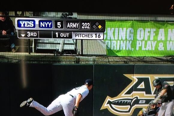Screengrab Snafu: Yankees Losing Big to Army