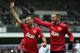 LONDON, ENGLAND - FEBRUARY 23: Ryan Giggs of Manchester United celebrates a goal with Wayne Rooney during the Barclays Premier League match between Queens Park Rangers and Manchester United at Loftus Road on February 23, 2013 in London, England. (Photo by Ian Walton/Getty Images)