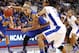 Mar 30, 2013; Bridgeport, CT, USA; Delaware Fightin Blue Hens guard/forward Elena Delle Donne (11) drives to the hoop against Kentucky Wildcats forward/center Jelleah Sidney (right) during the semifinals of the Bridgeport regional of the 2013 NCAA womens basketball tournament at Webster Bank Arena. Mandatory Credit: Mark L. Baer-USA TODAY Sports