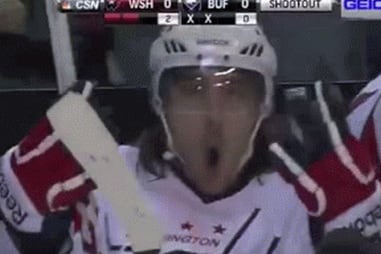 GIF: Mathieu Perreault Is Very Excited