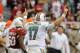 GLENDALE, AZ - SEPTEMBER 30: Ryan Tannehill #17 of the Miami Dolphins celebrates throwing a touchdown against the Arizona Cardinals at University of Phoenix Stadium on September 30, 2012 in Glendale, Arizona. (Photo by Norm Hall/Getty Images)