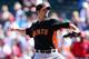 TEMPE, AZ - FEBRUARY 27: Starting pitcher Ryan Vogelsong #32 of the San Francisco Giants pitches against the Los Angeles Angels during the spring training game at Tempe Diablo Stadium on February 27, 2013 in Tempe, Arizona. (Photo by Christian Petersen/Getty Images)