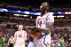 INDIANAPOLIS, IN - MARCH 29: Montrezl Harrell #24 of the Louisville Cardinals reacts in the first half against the Oregon Ducks during the Midwest Region Semifinal round of the 2013 NCAA Men's Basketball Tournament at Lucas Oil Stadium on March 29, 2013 in Indianapolis, Indiana. (Photo by Andy Lyons/Getty Images)