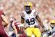 Oct 20, 2012; College Station, TX, USA; LSU Tigers defensive end Barkevious Mingo (49) rushes the passer against the Texas A&M Aggies in the second quarter at Kyle Field. Mandatory Credit: Brett Davis-USA TODAY Sports