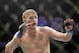Dec 8, 2012, Seattle, WA, USA; Alexander Gustafsson fights Mauricio Rua (not pictured) during their light heavyweight bout at MMA on FOX 5 at Key Arena. Mandatory Credit: Joe Nicholson-USA TODAY Sports