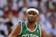 June 5, 2012; Miami, FL, USA; Boston Celtics point guard Keyon Dooling (51) reacts after making a three-point basket during the second half in game five of the Eastern Conference finals against the Miami Heat of the 2012 NBA playoffs at American Airlines Arena. Boston won 94-90. Mandatory Credit: Steve Mitchell-USA TODAY Sports