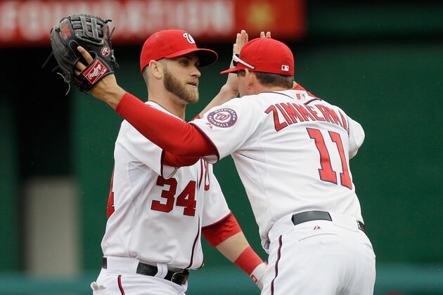 Bryce Harper homers bring love sign, helmet snatching, weird handshakes