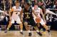 Mar 23, 2013; Salt Lake City, UT, USA; Wichita State Shockers guard Malcolm Armstead (2) dribbles the ball on Gonzaga Bulldogs guard Kevin Pangos (4) in the first half of the game during the third round of the NCAA basketball tournament at EnergySolutions Arena. Mandatory Credit: Steve Dykes-USA TODAY Sports