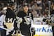 PITTSBURGH, PA - FEBRUARY 28: Sidney Crosby #87 of the Pittsburgh Penguins and Chris Kunitz #14 of the Pittsburgh Penguins talk prior to a faceoff during the third period on February 28, 2013 at the CONSOL Energy Center in Pittsburgh, Pennsylvania. (Photo by Vincent Pugliese/ Getty Images)