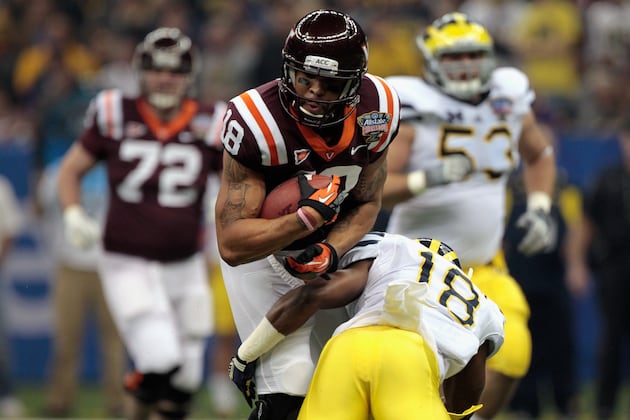 Virginia Tech Senior WR Coles on Receiving End of Caution