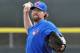 DUNEDIN, FL - FEBRUARY 25: Pitcher R. A. Dickey #43 of the Toronto Blue Jays starts against the Boston Red Sox during a preason game February 25, 2013 at the Florida Auto Exchange Stadium in Dunedin, Florida. (Photo by Al Messerschmidt/Getty Images)