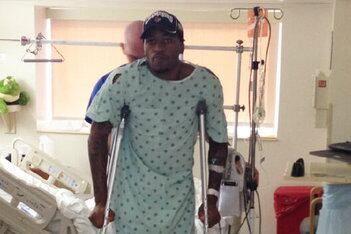 LOOK: Injured Louisville Player Already Up On Crutches
