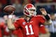 ATLANTA, GA - DECEMBER 01: Quarterback Aaron Murray #11 of the Georgia Bulldogs throws a second half pass against the Alabama Crimson Tide during the SEC Championship Game at the Georgia Dome on December 1, 2012 in Atlanta, Georgia. (Photo by Mike Ehrmann/Getty Images)