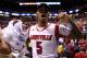 INDIANAPOLIS, IN - MARCH 31: Chane Behanan #21 of the Louisville Cardinals, wearing the #5 jersey belonging to teammate Kevin Ware, celebrates after they won 85-63 against the Duke Blue Devils during the Midwest Regional Final round of the 2013 NCAA Men's Basketball Tournament at Lucas Oil Stadium on March 31, 2013 in Indianapolis, Indiana. Ware suffered a compund fracture of his leg in the first half. (Photo by Andy Lyons/Getty Images)
