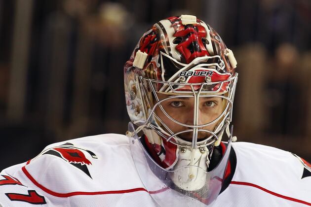 Canes Pull Goalie Dan Ellis in 2nd Period vs. Capitals