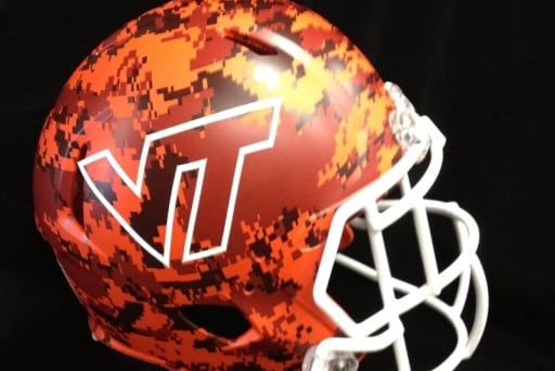 Hokies Unveil Military Appreciation Day Camo Helmets