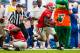 Oct 27, 2012; Jacksonville, FL, USA; Georgia Bulldogs safety Bacarri Rambo (18) returns an interception at the end of the first half against the Florida Gators at EverBank Field. Mandatory Credit: Daniel Shirey-USA TODAY Sports