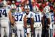 KANSAS CITY, MO - DECEMBER 23: Quarterback Andrew Luck #12 of the Indianapolis Colts calls a play in the huddle during the game against the Kansas City Chiefs at Arrowhead Stadium on December 23, 2012 in Kansas City, Missouri. (Photo by Jamie Squire/Getty Images)