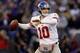 BALTIMORE, MD - DECEMBER 23: Quarterback Eli Manning #10 of the New York Giants drops back to pass against the Baltimore Ravens at M&T Bank Stadium on December 23, 2012 in Baltimore, Maryland. (Photo by Rob Carr/Getty Images)
