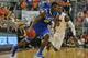 GAINESVILLE, FL - FEBRUARY 12: Forward Alex Poythress #22 of the Kentucky Wildcats drives upcourt against the Florida Gators February 12, 2013 at Stephen C. O'Connell Center in Gainesville, Florida. (Photo by Al Messerschmidt/Getty Images)
