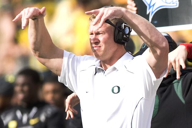Scott Frost Watches and Learns on His First Day of Practice