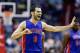 WASHINGTON, DC - FEBRUARY 27: Jose Calderon #8 of the Detroit Pistons reacts a to play during the second half of the Pistons 96-95 win over the Washington Wizards at Verizon Center on February 27, 2013 in Washington, DC. NOTE TO USER: User expressly acknowledges and agrees that, by downloading and or using this photograph, User is consenting to the terms and conditions of the Getty Images License Agreement. (Photo by Rob Carr/Getty Images)