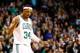 BOSTON, MA - MARCH 8: Paul Pierce #34 of the Boston Celtics reacts after teammate Jason Terry #4 of the Boston Celtics made his two free-throws in the final minute of overtime against the Atlanta Hawks during the game on March 8, 2013 at TD Garden in Boston, Massachusetts. NOTE TO USER: User expressly acknowledges and agrees that, by downloading and or using this photograph, User is consenting to the terms and conditions of the Getty Images License Agreement. (Photo by Jared Wickerham/Getty Images)