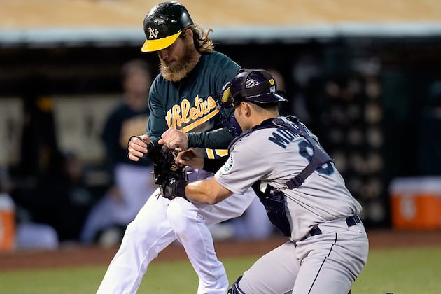 Reddick, Cespedes Power A's Past Mariners