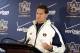 November 24, 2012; Tuscaloosa, AL, USA; Auburn Tigers head coach Gene Chizik talks to the media following the Tigers 49-0 loss against the Alabama Crimson Tide at Bryant Denny Stadium. Chizik refused to address his coaching future at Auburn University. Mandatory Credit: John David Mercer-USA TODAY Sports