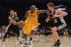 LOS ANGELES, CA - NOVEMBER 13: Kobe Bryant #24 of the Los Angeles Lakers drives to the basket between Danny Green #4 and Tiago Splitter #22 of the San Antonio Spurs at Staples Center on November 13, 2012 in Los Angeles, California. The Spurs would win 84-82. NOTE TO USER: User expressly acknowledges and agrees that, by downloading and or using this photograph, User is consenting to the terms and conditions of the Getty Images License Agreement. (Photo by Harry How/Getty Images)