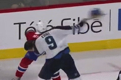 Watch: Kane Swings Alexei Emelin's Helmet in Fight