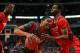 Jabari Parker driving on Andrew Wiggins