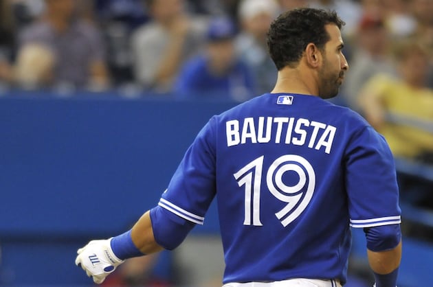 Jose Bautista Exits Game with Twisted Ankle