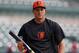 SARASOTA, FL - FEBRUARY 23: Infielder Manny Machado #13 of the Baltimore Orioles takes his swings during batting practice just before the start of the Grapefruit League Spring Training Game against the Minnesota Twins at Ed Smith Stadium on February 23, 2013 in Sarasota, Florida. (Photo by J. Meric/Getty Images)